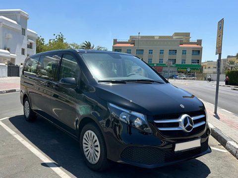 Rent Mercedes Viano Van with Driver in Dubai Abu Dhabi