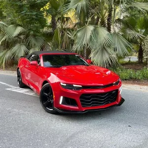 Rent Chevrolet Camaro Coupe Red Convertible in Dubai Abu Dhabi Sharjah Feature