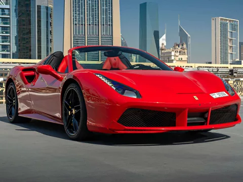 Rent 488 Ferrari Spider in Dubai UAE