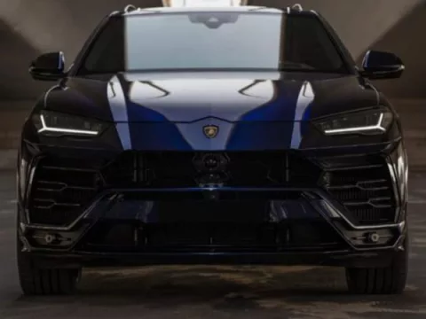 Rent Lamborghini URUS Blue Sports Car SUV in Dubai UAE