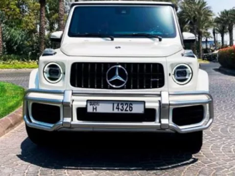 Rent Mercedes G63 Wagon White in Dubai UAE