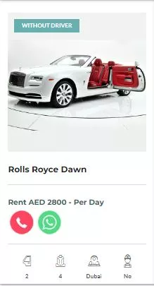 Rent Rolls Royce Dawn Convertible in Dubai Abu Dhabi UAE